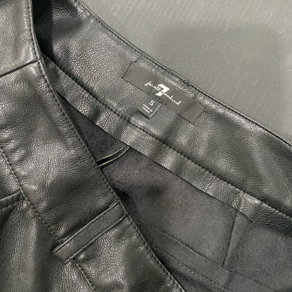 7 For All Mankind leather trousers